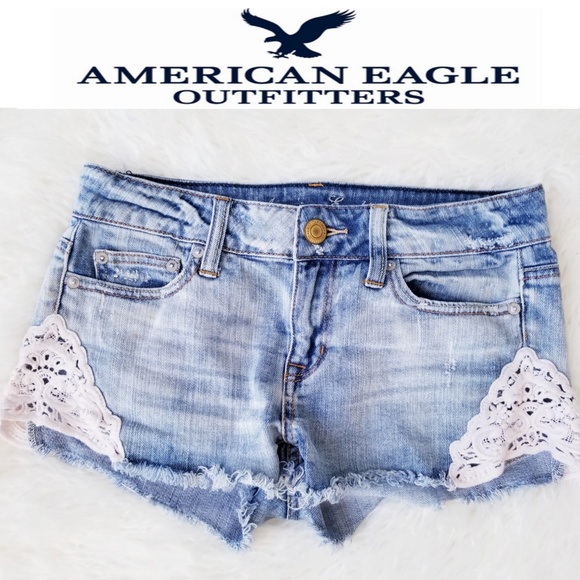 American Eagle Outfitters Pants - American Eagle Crochet Lace Short Shorts